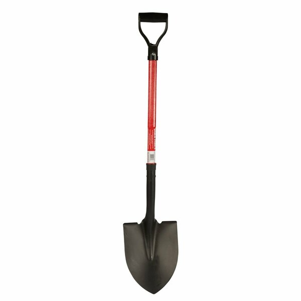 Workforce Round Point Shovel, 28in Fiberglass Handle, Heavy Duty 16 Gauge Steel Head 1235-1